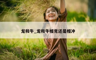 龙和牛_龙和牛相克还是相冲