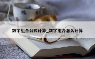 数字组合公式计算_数字组合怎么计算