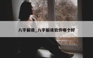 八字解读_八字解读软件哪个好