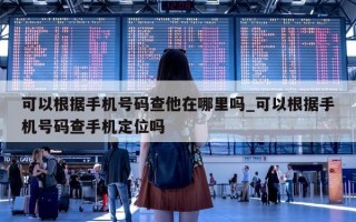 可以根据手机号码查他在哪里吗_可以根据手机号码查手机定位吗