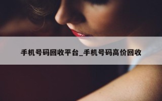 手机号码回收平台_手机号码高价回收