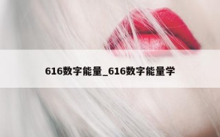 616 数字能量_616 数字能量学