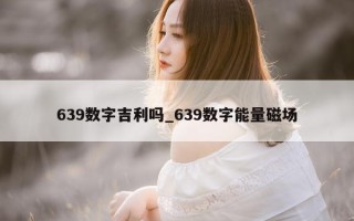 639 数字吉利吗_639 数字能量磁场