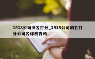 1518 公司测名打分_1518 公司测名打分公司名称测吉凶