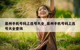 泉州手机号码上选号大全_泉州手机号码上选号大全查询