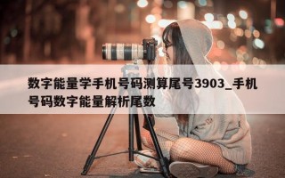 数字能量学手机号码测算尾号 3903_手机号码数字能量解析尾数