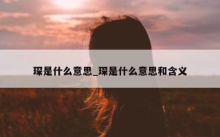 琛是什么意思_琛是什么意思和含义