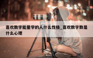 喜欢数字能量学的人什么性格_喜欢数字数是什么心理