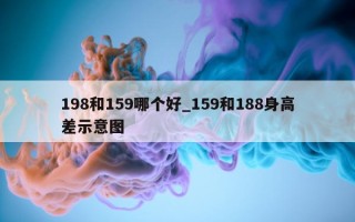 198 和 159 哪个好_159 和 188 身高差示意图