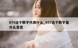 675 这个数字代表什么_657 这个数字是什么意思