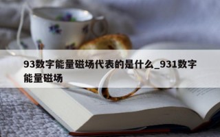 93 数字能量磁场代表的是什么_931 数字能量磁场