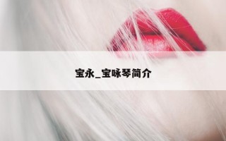 宝永_宝咏琴简介