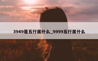 3949 是五行属什么_9999 五行属什么