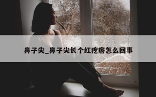 鼻子尖_鼻子尖长个红疙瘩怎么回事