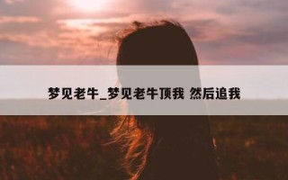 梦见老牛_梦见老牛顶我 然后追我