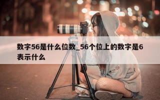 数字 56 是什么位数_56 个位上的数字是 6 表示什么