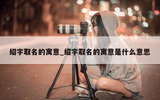 绍字取名的寓意_绍字取名的寓意是什么意思