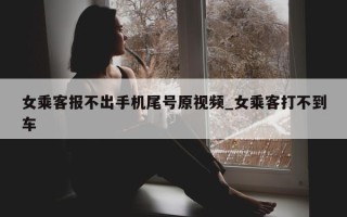 女乘客报不出手机尾号原视频_女乘客打不到车