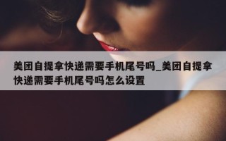 美团自提拿快递需要手机尾号吗_美团自提拿快递需要手机尾号吗怎么设置