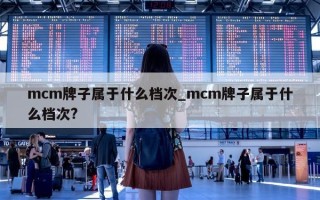 mcm 牌子属于什么档次_mcm 牌子属于什么档次?