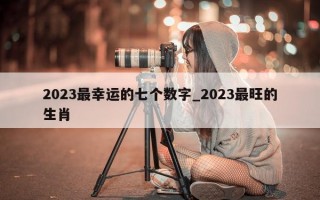 2023 最幸运的七个数字_2023 最旺的生肖