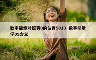 数字能量对照表 0 的位置 5013_数字能量学 09 含义