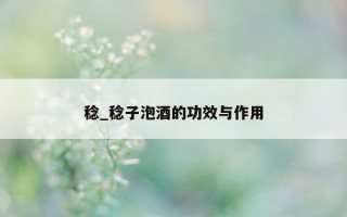 稔_稔子泡酒的功效与作用