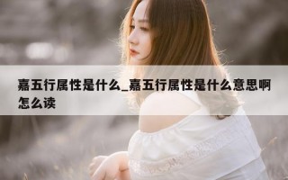 嘉五行属性是什么_嘉五行属性是什么意思啊怎么读