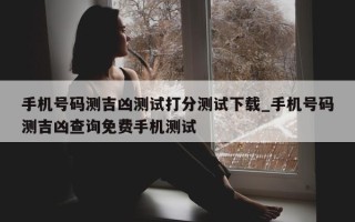 手机号码测吉凶测试打分测试下载_手机号码测吉凶查询免费手机测试