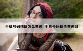 手机号码估价怎么查询_手机号码估价查询网