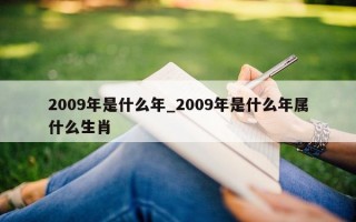 2009 年是什么年_2009 年是什么年属什么生肖