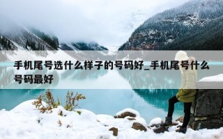 手机尾号选什么样子的号码好_手机尾号什么号码最好