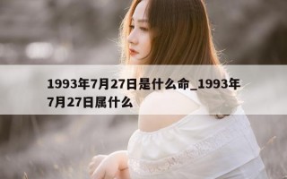 1993 年 7 月 27 日是什么命_1993 年 7 月 27 日属什么