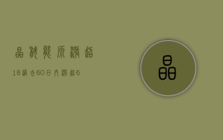 晶科能源涨超 18% 过去 60 日内涨超 68%