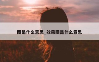 图是什么意思_效果图是什么意思