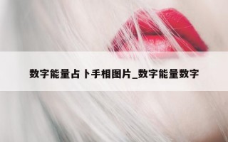 数字能量占卜手相图片_数字能量数字