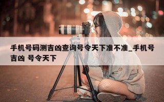 手机号码测吉凶查询号令天下准不准_手机号吉凶 号令天下