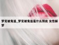 梦见被鬼追_梦见被鬼追是什么预兆 女性解梦