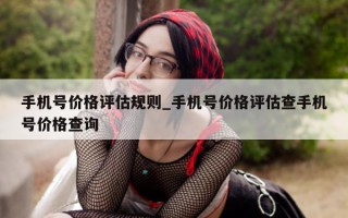 手机号价格评估规则_手机号价格评估查手机号价格查询