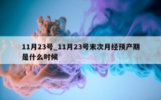 11 月 23 号_11 月 23 号末次月经预产期是什么时候