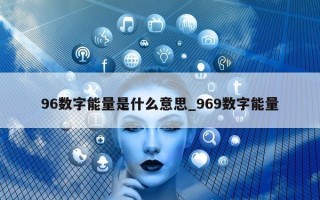 96 数字能量是什么意思_969 数字能量