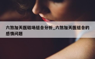 六煞加天医磁场组合分析_六煞加天医组合的感情问题