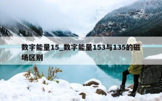 数字能量 15_数字能量 153 与 135 的磁场区别