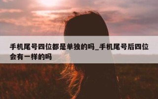 手机尾号四位都是单独的吗_手机尾号后四位会有一样的吗