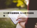 3133数字能量磁场_3131数字能量磁场