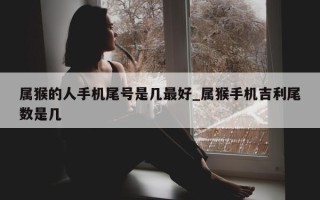 属猴的人手机尾号是几最好_属猴手机吉利尾数是几