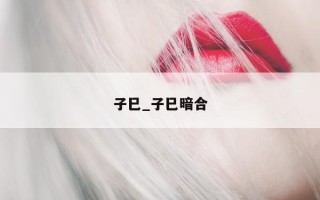 子巳_子巳暗合