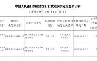 付临门支付河北分公司被罚3万元：违反非金融机构支付服务管理规定