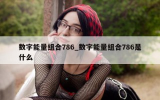 数字能量组合 786_数字能量组合 786 是什么