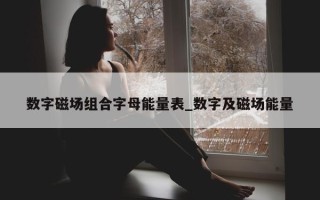 数字磁场组合字母能量表_数字及磁场能量